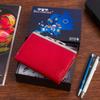Portfel Skórzany Damski Rfid Skóra Na Karty Bigiel Ładny Czerwony Beltimore