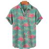 Duck 3d Print Shirts Men Fashion Hawaiian Shirt Short Sleeve Casual Beach Shirts Boys Single-Breasted Blouse Men's Clothing