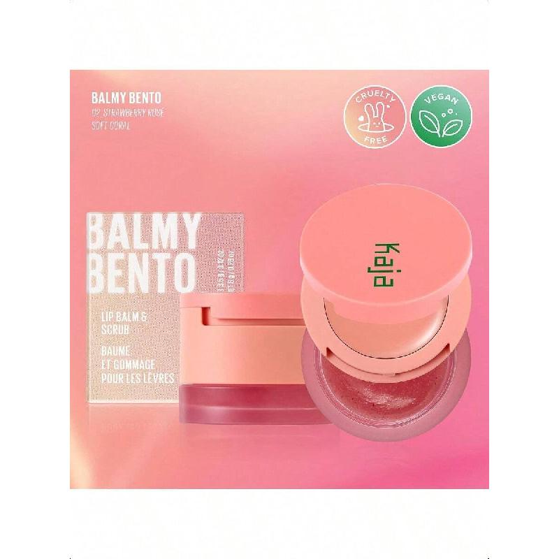 Бальзам для губ Kaja - 11,34 мл, Скраб с кокосовым маслом, Прозрачное финишное покрытие, Увлажнение Отшелушивание Разглаживание Уход за губами с маслом, Компактный дорожный размер