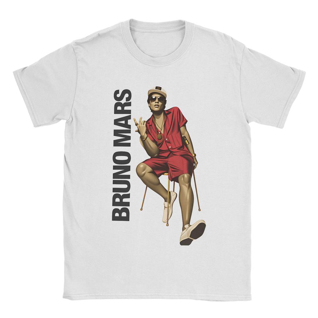 Unisexs TShirt Rapper Bruno Mars Vintage 100 Cotton Tee Shirt Short Sleeve T Shirt Round Neck Clothing Graphic