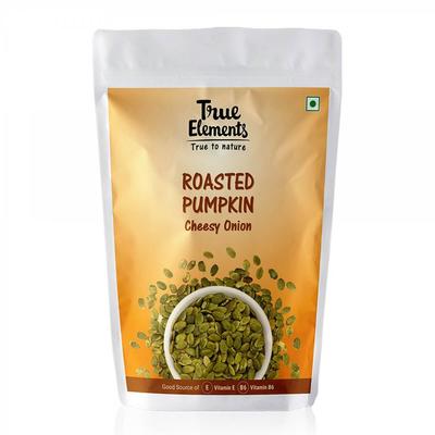 Жареные семена Тыквы со вкусом Сыра и Лука (125 г), Roasted Pumpkin Seeds Cheesy and Onion,  True Elements