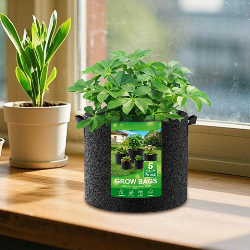 4 шт. Утолщенная тканевая садовая сумка-контейнер для выращивания картофеля, мешок для выращивания семян растений, цветочные горшки, инструмент для посадки овощей с ручкой