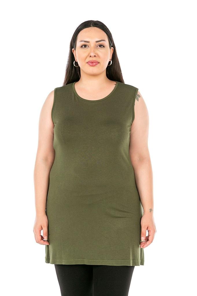 Женское стильное боди большого размера плюс размер с круглым вырезом на толстых бретелях из вискозы, длинное боди из норки