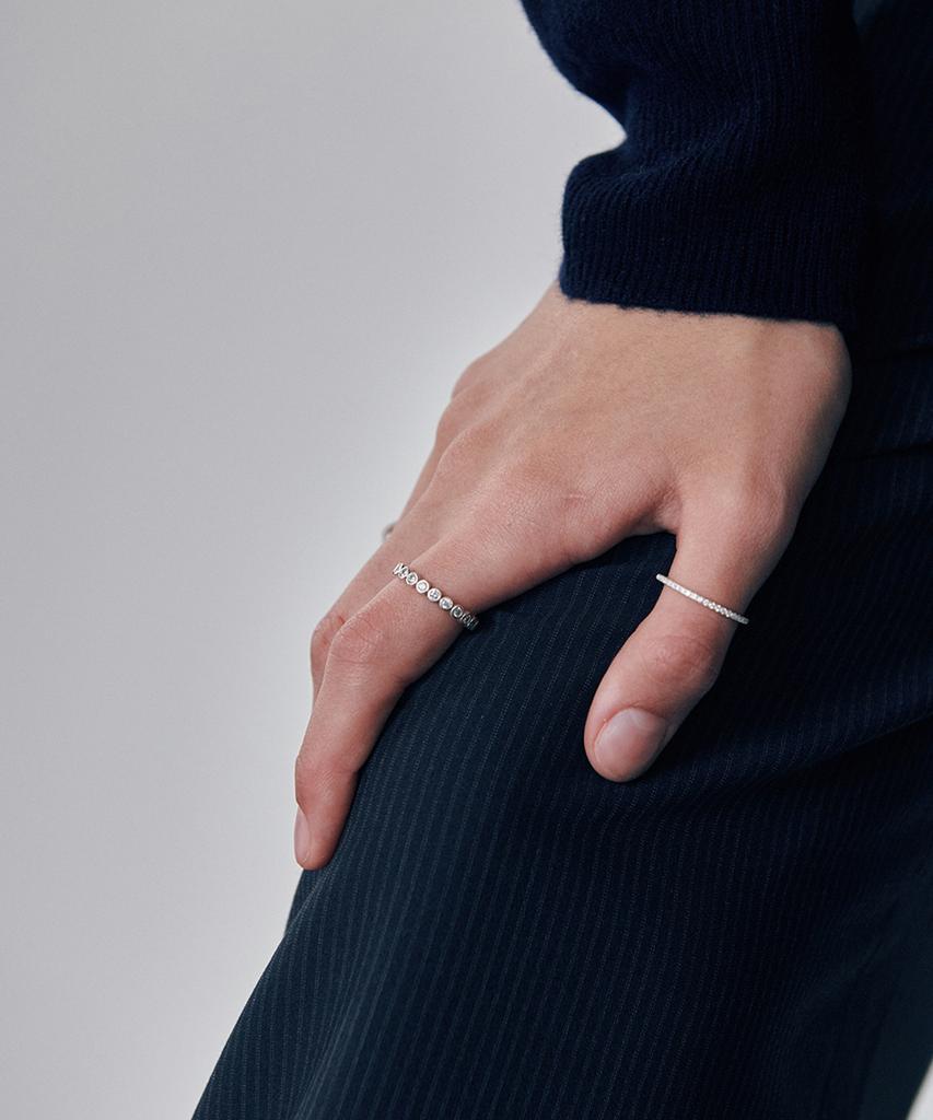 Verte [Серебро 925 пробы] Cinq.Silver.232 / Толстое Круглое Кольцо-Капля