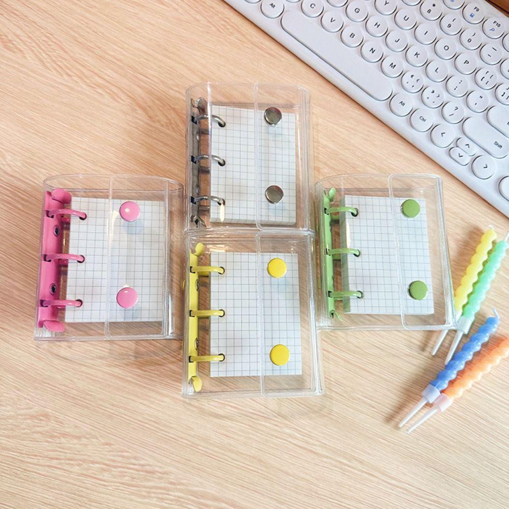 3-hole A8 binder Transparent Mini binder Waterproof Loose leaf notebook Diary