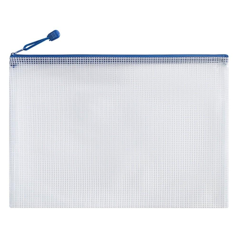 5pcs A4 Document Organizer Bag Large Capacity Stationery Storage Bag Mesh Zipper Pouch  Office