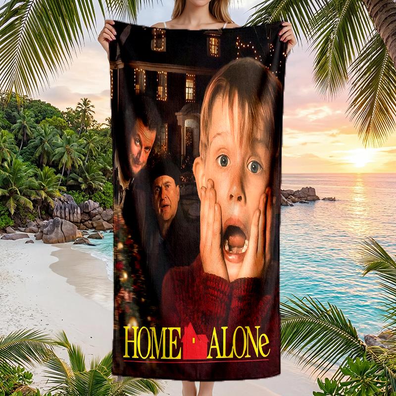 Home Alone Fashion Beach Towel: Ideal for Summer Adventures Soft, absorbent and quick drying suitable for swimming and bathing