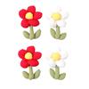 Cotton Puffy Flower Brooches For Women Plant Lapel Pins