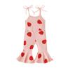 Kid Girls Jumpsuit, Spaghetti Straps Strawberry Print Romper Clothes for Party Casual