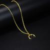 Moon Moon Wicca Pendant Horn Gold Colour Jewelry Necklace Crescent Women Layered
