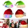 5Pcs/pack Luminous Christmas Hat Light Up Santa Hats with Colorful/Warm LED Lights for 2024 New Year's Festivities