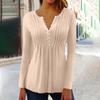 Long Sleeve Shirts For Women Fall Fashion Dressy Casual Blouses Trendy Pleated Tunic Tops For Leggings