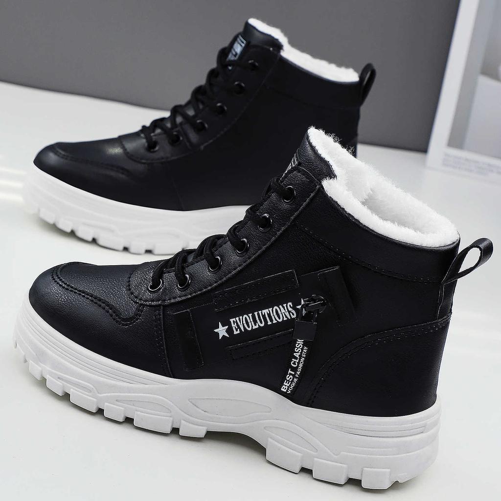 Хлопковая обувь женские ботинки на платформе женские большого размера модные хлопковые ботинки на толстой подошве ботинки на платформе холодостойкие и теплые ботинки