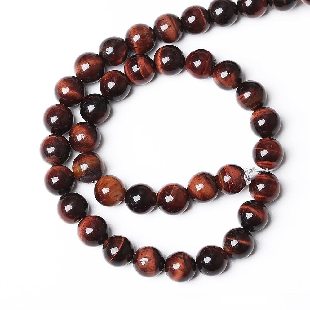 Бусины из натурального камня Красный тигровый глаз 15" нить Гладкие Свободные Разделительные бусины 4/6/8/10/12 мм для изготовления ювелирных изделий DIY браслеты Аксессуары