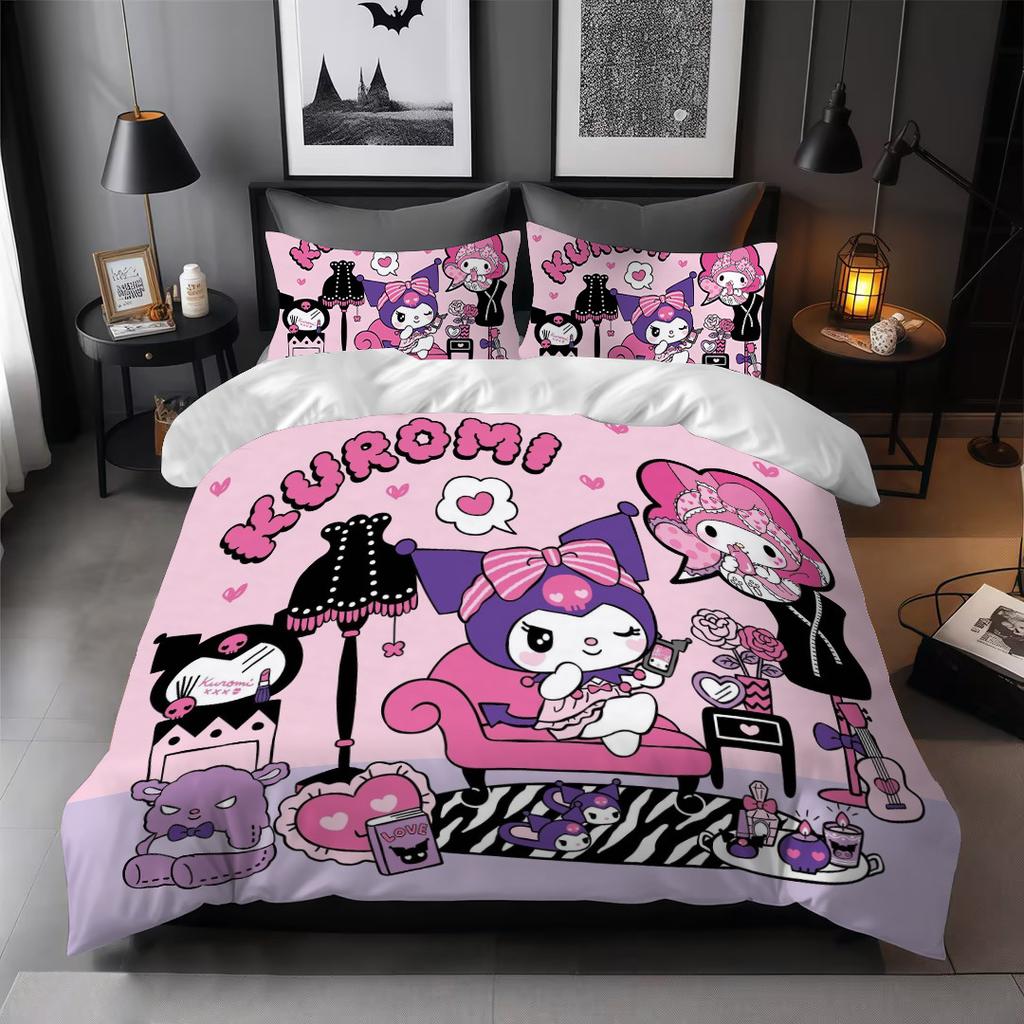 Halloween Kulomie 3D Digital Printing Cartoon Quilt Set Three-Piece Set