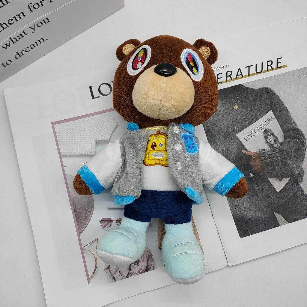 Kawaii Kanye Dropout Bear, плюшевый мишка, плюшевые игрушки Kanye West, выпускной, мягкие, домашний декор, куклы для детей, подарок на день рождения