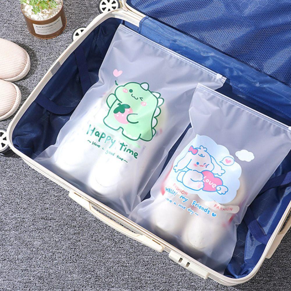 ПЭ Сумка для хранения одежды Мультяшный чехол на молнии для одежды Портативный органайзер для косметики Дом&Путешествия