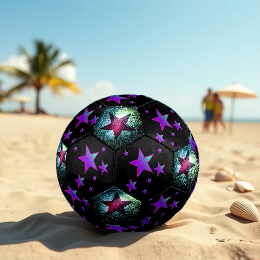 1PC Cosmic Star Cluster Galactic Soccer Ball Size 5 Football Machine Sewn Indoor/Outdoor Universal Football Gift W46