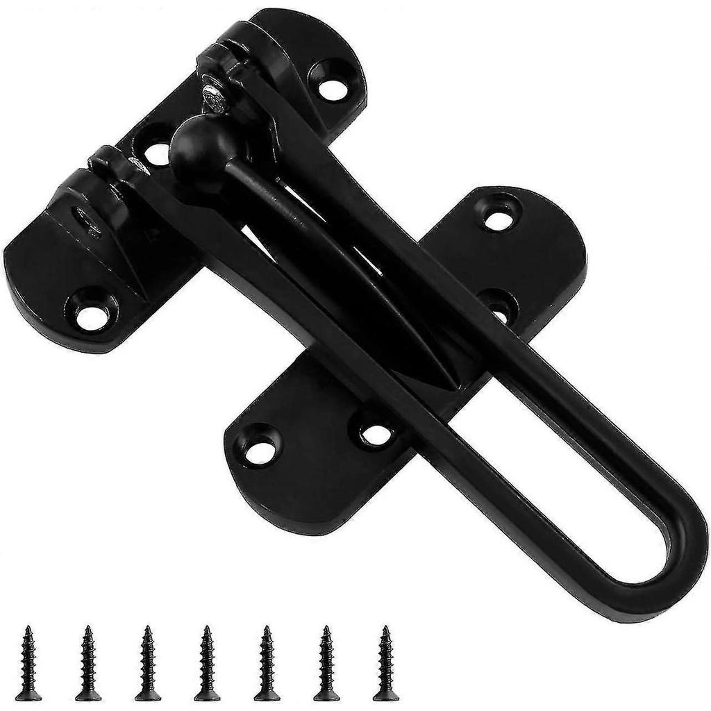 Swing Bar Door Lock Latch for Home Security, Door Guard Reinforcement Door Lock,Security for Kids,Black01 - CHUNCC