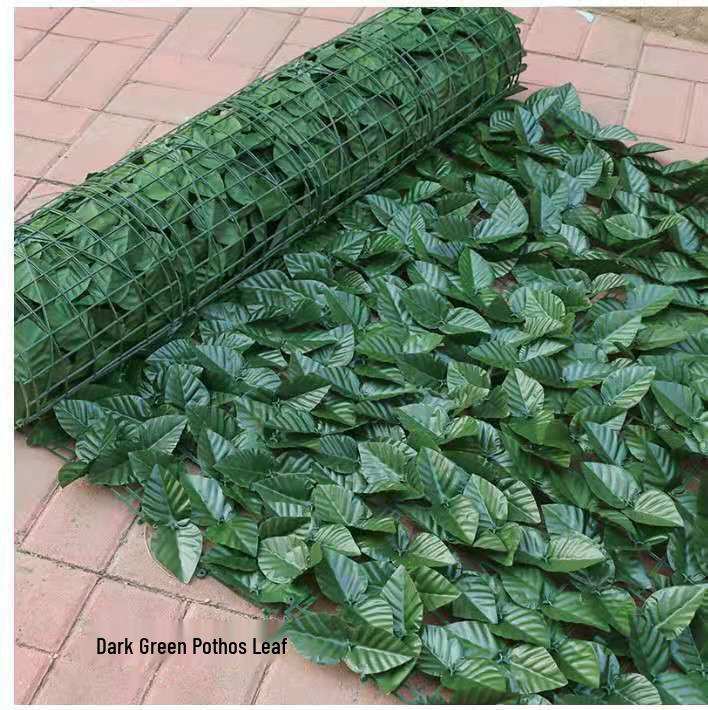 Искусственный зеленый плющ ротанг забор для балкона и наружных стен