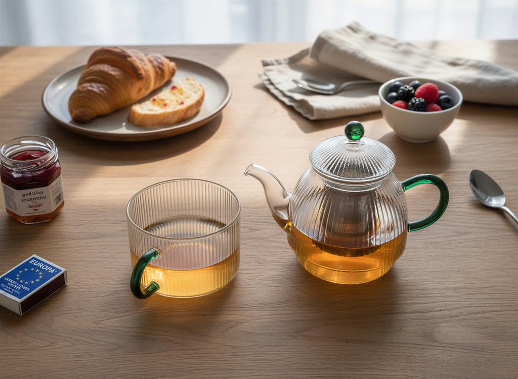 KETTLE JUG WITH INFUSER 0.5L WITH CUP 250ml GLASS TEA SET
