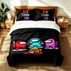 Among Us (1) 3pc set suitable for master bedrooms soft and comfortable an ideal gift for family and friends Includes one duvet cover and two pillowcas