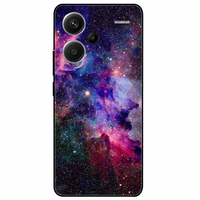 Чехол для Redmi Note 13 Pro Plus 5G Pro+ Мягкий Черный Расписные Кошки ТПУ Funda для Xiaomi Redmi Note 13 Pro 5G Note13 Силиконовый Чехол