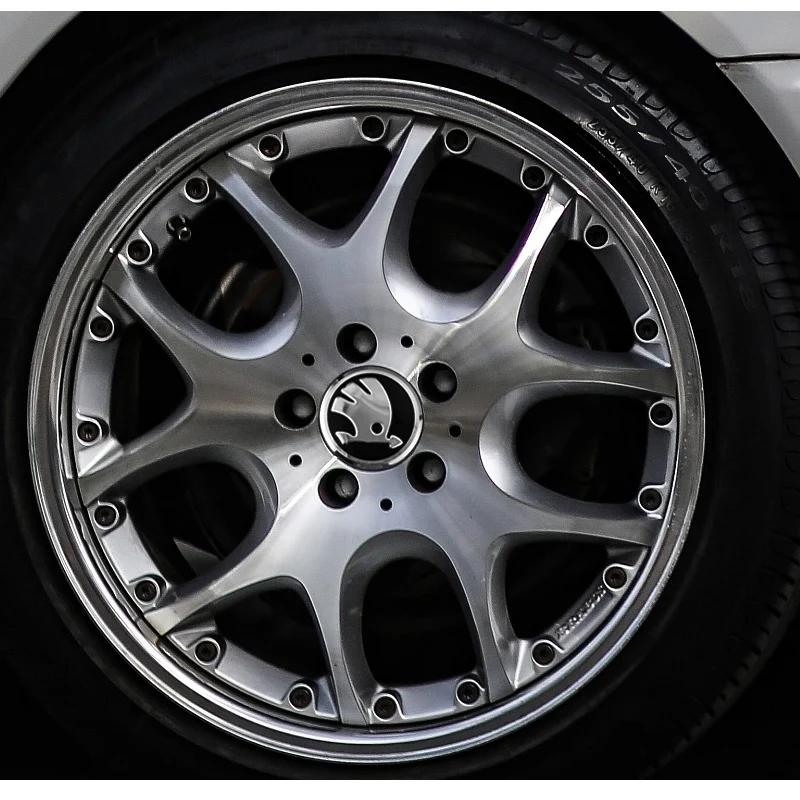 Автомобильная наклейка 2026 Горячая 4 шт. Наклейки на центральные колпачки ступицы колеса автомобиля Накладка-значок диска Для Skoda Octavia Fabia Rapid Superb Yeti Enyaq Kod