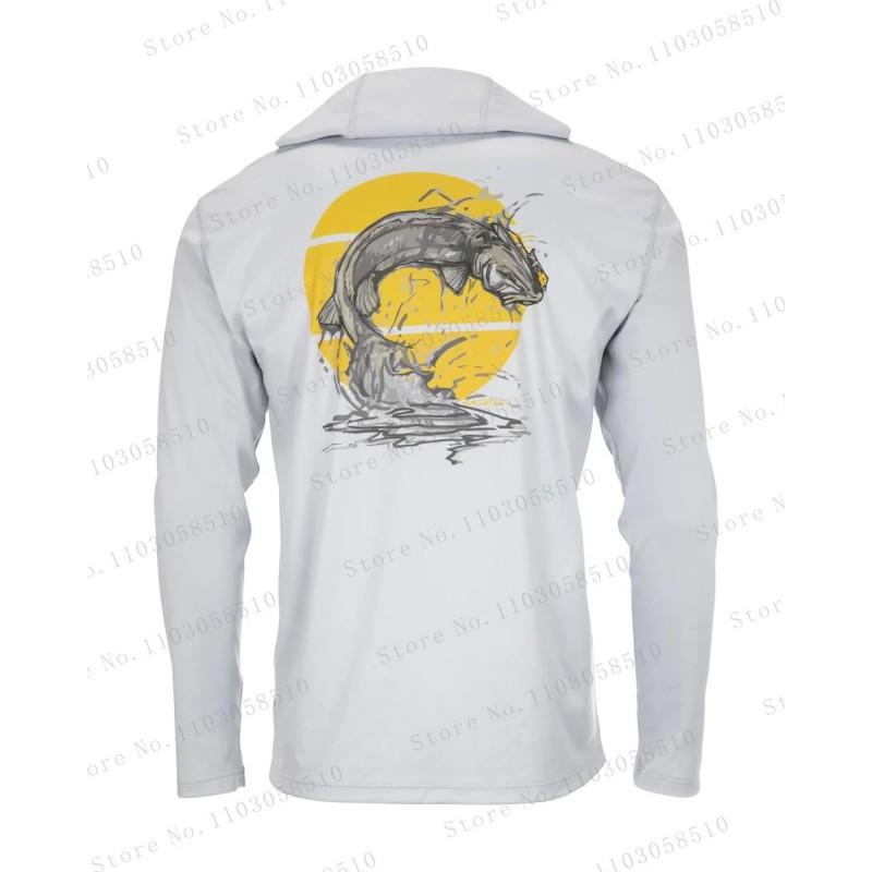 UPF 50 Quick-Dry Breathable Long Sleeve Sun Protection Hooded Shirt Fishing Outdoor Sports Surfing Diving