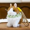 Rabbit Plush Cuter Ornament With Lace Scarf Decoration For Home Gift Office