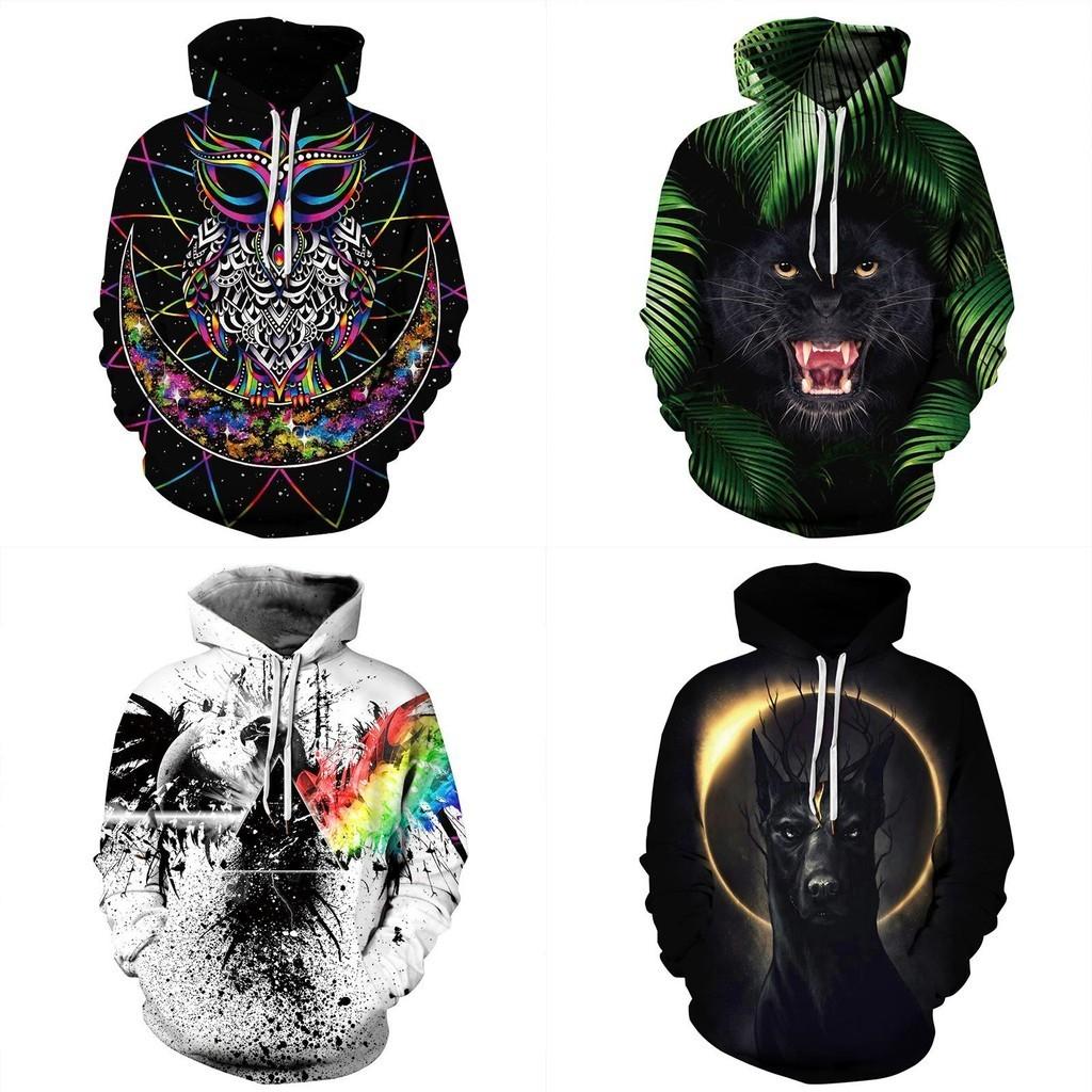 Galaxy Space 3d Wolf Graphics Sweatshirt Jacket Pullover Hoodie Unisex Sweater