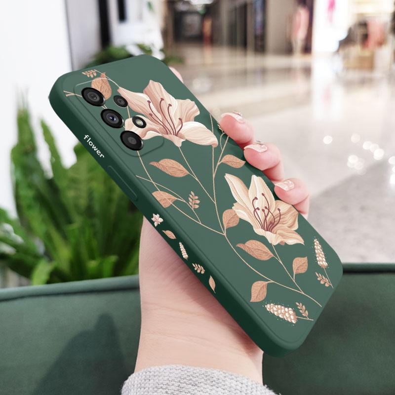 Нежные Цветы Чехол для Телефона Для Samsung A54 A34 A24 A73 A53 A33 A23 A56 A36 A26 A17 A16 A13 A07 A06 A72 A52 A32 A15 A35 A55 5G
