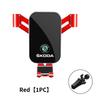 rjhwp8 For Skoda Air Outlet Gravity Phone Holder Car GPS Navigation Clamp Accessories Fabia Kamiq Superb Scala Enyaq-iV MK3 VisionS