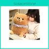 Cute Lace Scarf Pomeranian Plush Doll Children Companion Toy For Kids Comfort And Sleep