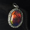 Natural Opal Pendant 50 ct Multicolor Oval Cut 925 Sterling Silver October Birthday Birthstone