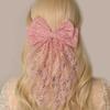 Lace Butterfly Knot Spring Clamp Bow Fabric Hairpin Fashion Hair Clip  For Women