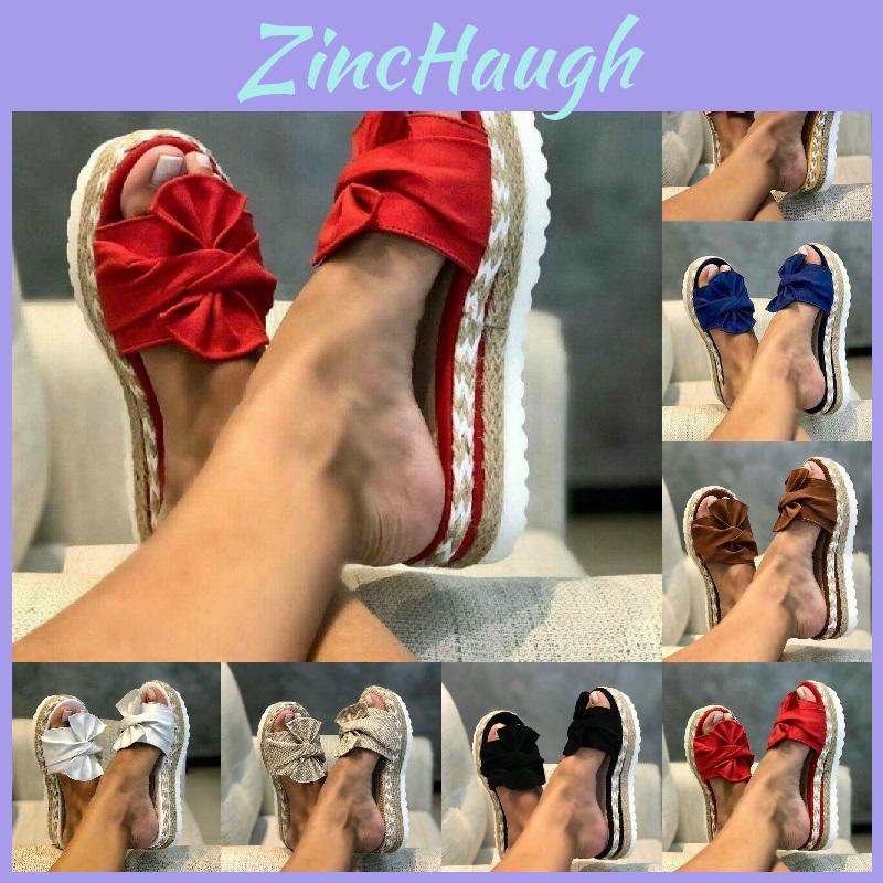 Breathable Bow Knot Sandals Shoes Women With Flexible Sole And Padded Insole For Comfort