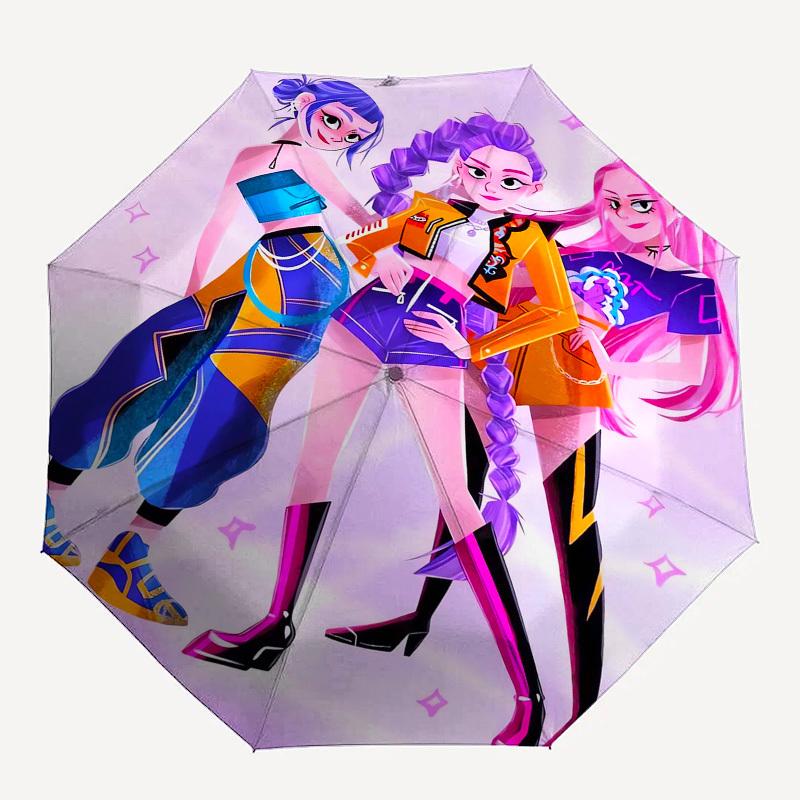 1pc Colorful Fashion Friends Umbrella with Plastic Handle,Suitable for All Seasons Home Travel Outdoor UmbrellaFP024