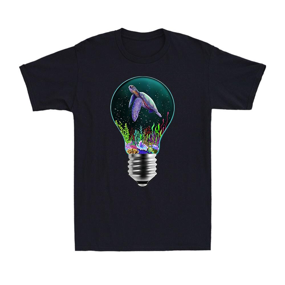 Turtle in a Light Bulb Funny Turtle Graphic Novelty Unisex T-shirt T-shirt
