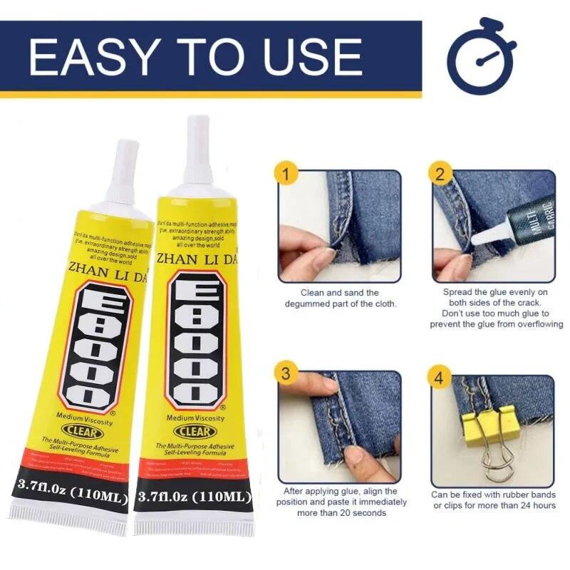 Жидкий клей для шитья, ремонтный комплект для кожаной ткани, текстильной многоцелевой ткани для рукоделия, клей для шитья, домашний швейный инструмент