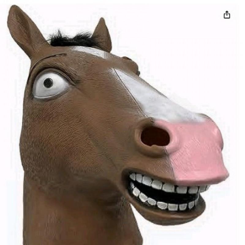 Halloween Horse Head Mask Natural Latex Costume Parties