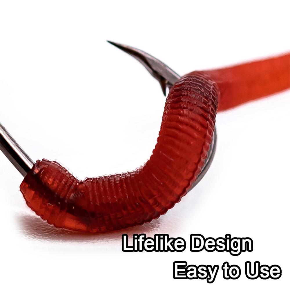 20 шт.-100 шт. Приманка-симуляция дождевого червя с рыбным запахом, резиновая снасть, мягкая приманка, рыболовная приманка