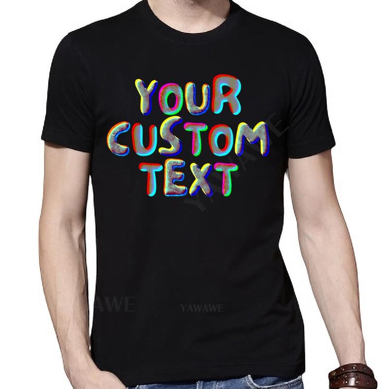 Unisex T Shirts Personalized Fashion Add Your Own Message Essential Teeshirts Casual Trendy Vintage T-shirt Casual Pattern