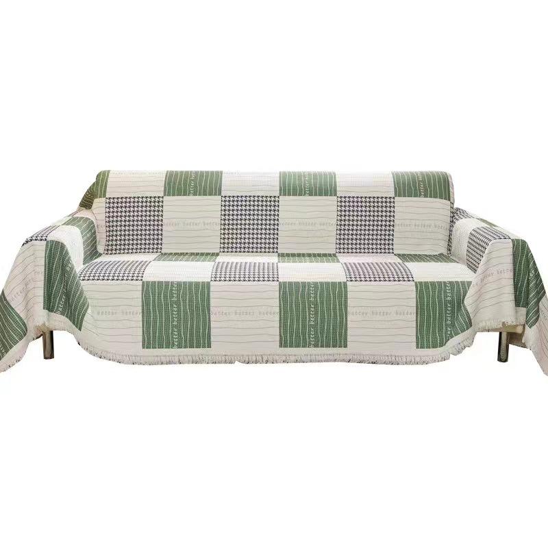 New Style Small and Fresh Anti-cat Scratch Sofa Cover Blanket Extra Large Straight Row Four-season Universal Sofa Cover Cloth