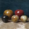 Hot Sale Luxury Ornament Christmas Theme Decoration Gemstone 7cm Christmas Apple for Children Gift