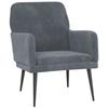 351405 vidaXL Fauteuil Gris foncé 62x79x79 cm Velours
