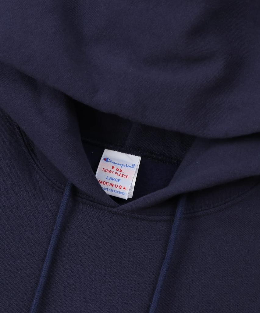 Parka Sweatshirt Sweatshirt Long Sleeve Brushed Lining Standard 9oz Hooded Sweatshirt MADE IN USA Navy M [Champion] C5-P101 Men's