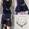 Antique Body Chain Adjustable Waist Chain Jewelry With Heart Charm For Women and Teens Concerts Tour Daily Outfit
