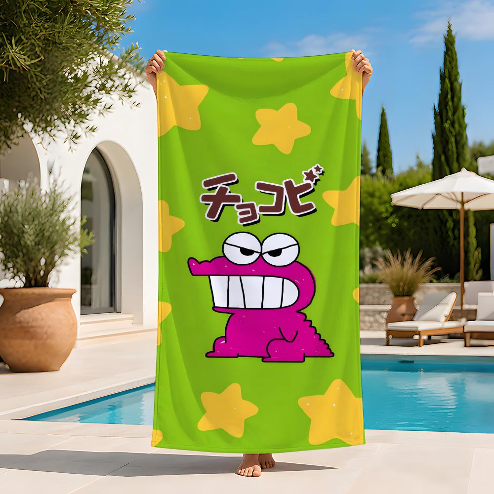 Character C-Chocobi Towel Extra Large Beach Towel Quick Dry Sand Free Super Absorbent Lightweight hot
