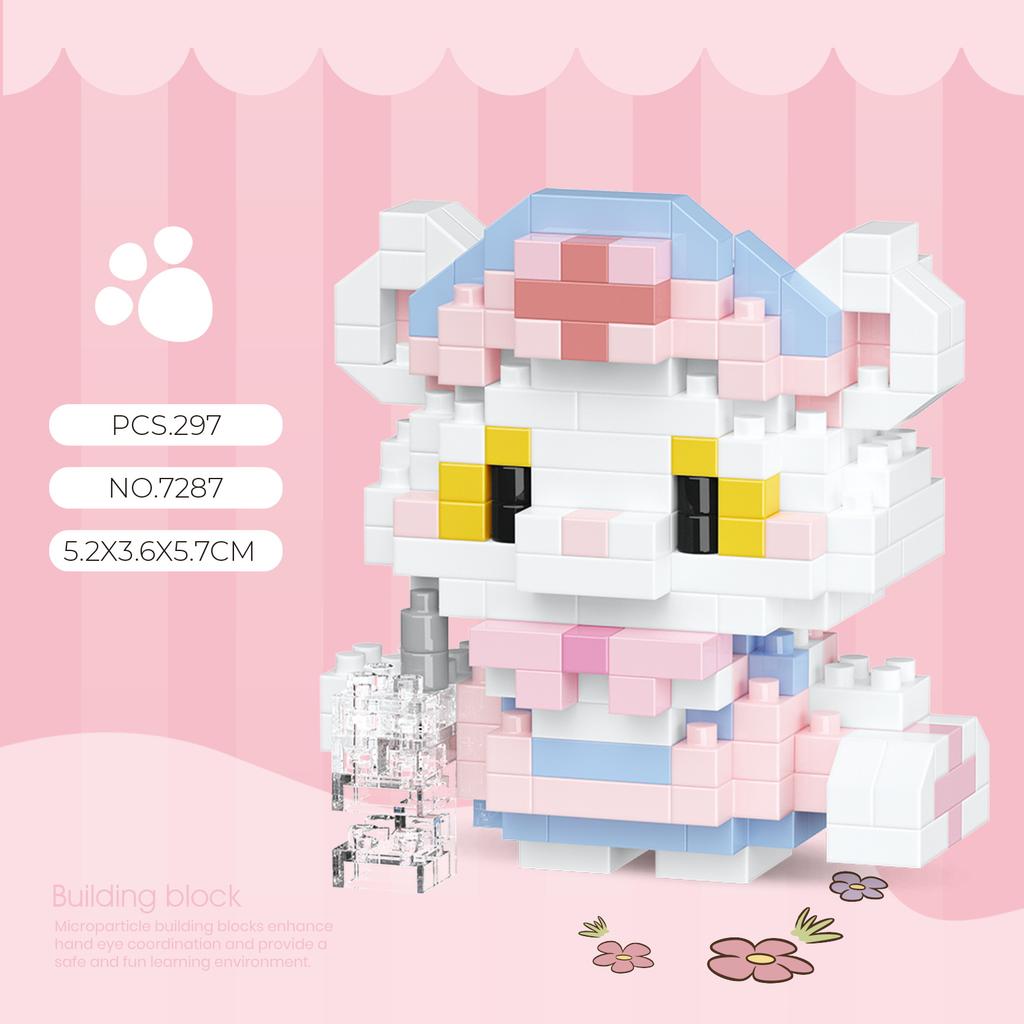 Mini Cartoon Cute Cat Dog Animals Models DIY Building Blocks Toys Micro Blocks Kit Christmas New Year Gifts Lucky Decor